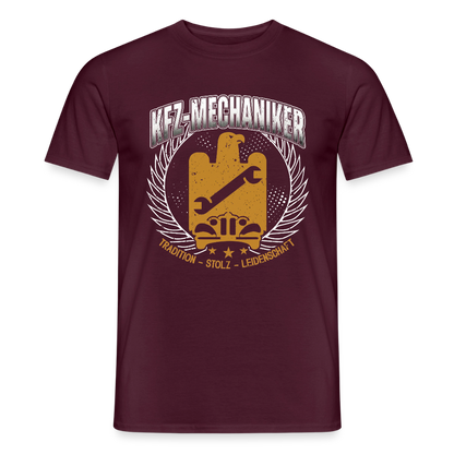 Unisex KFZ-Mechaniker T-Shirt von Spreadconnect, Männer T-Shirt mit traditionellem Design, zeigt Mechaniker-Print auf weißem Stoff