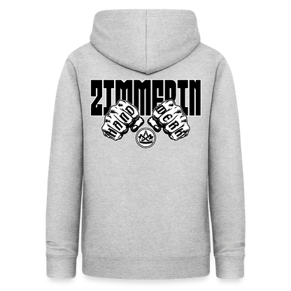 Frauen Hoodie "Zimmerin" (beidseitig beruckt) Hellgrau meliert Frauen Hoodie