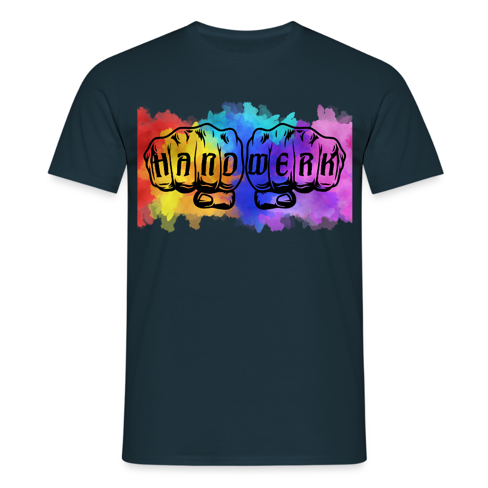 Unisex T-Shirt "Splash-Handwerk" Navy Männer T-Shirt