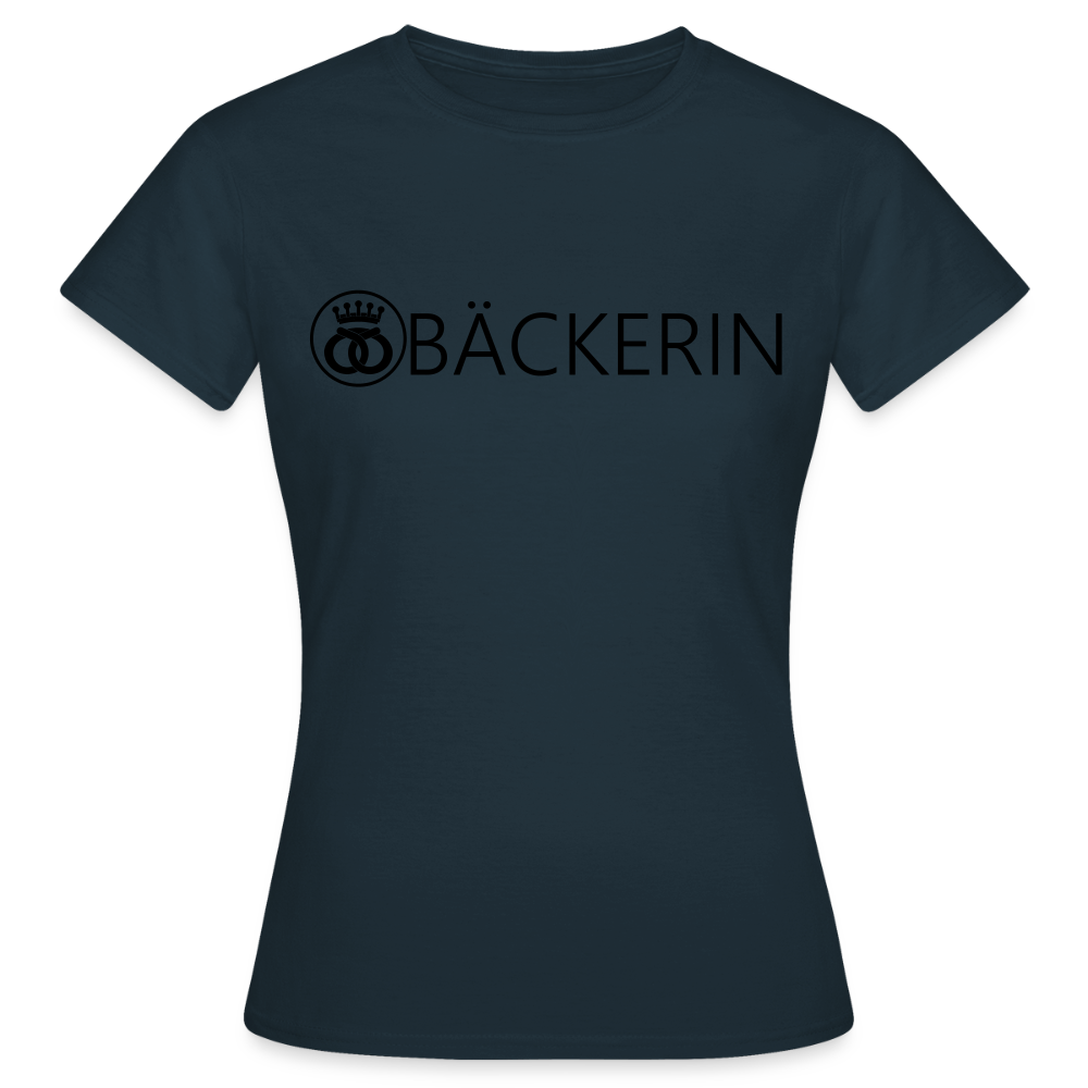 Frauen T-Shirt "Bäckerin" Navy Frauen T-Shirt
