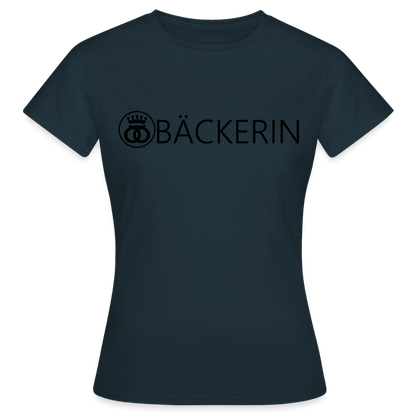 Frauen T-Shirt "Bäckerin" Navy Frauen T-Shirt