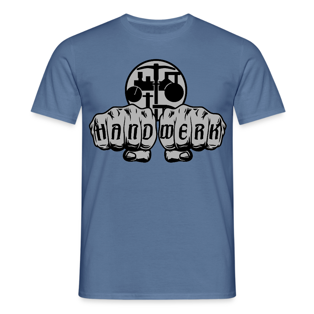 Unisex T-Shirt "Strassenbauer" Taubenblau Männer T-Shirt