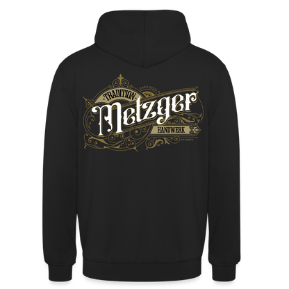 Unisex Hoodie "Metzger" Nostalgie Handwerk Schwarz Unisex Hoodie