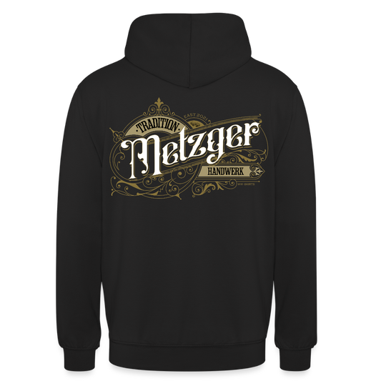Unisex Hoodie "Metzger" Nostalgie Handwerk Schwarz Unisex Hoodie