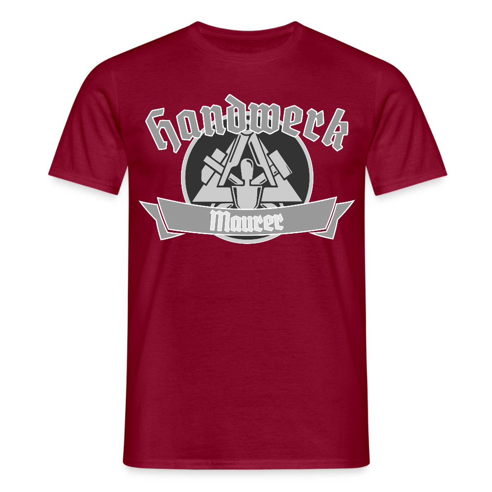 Unisex T-Shirt "Maurer" Ziegelrot Männer T-Shirt