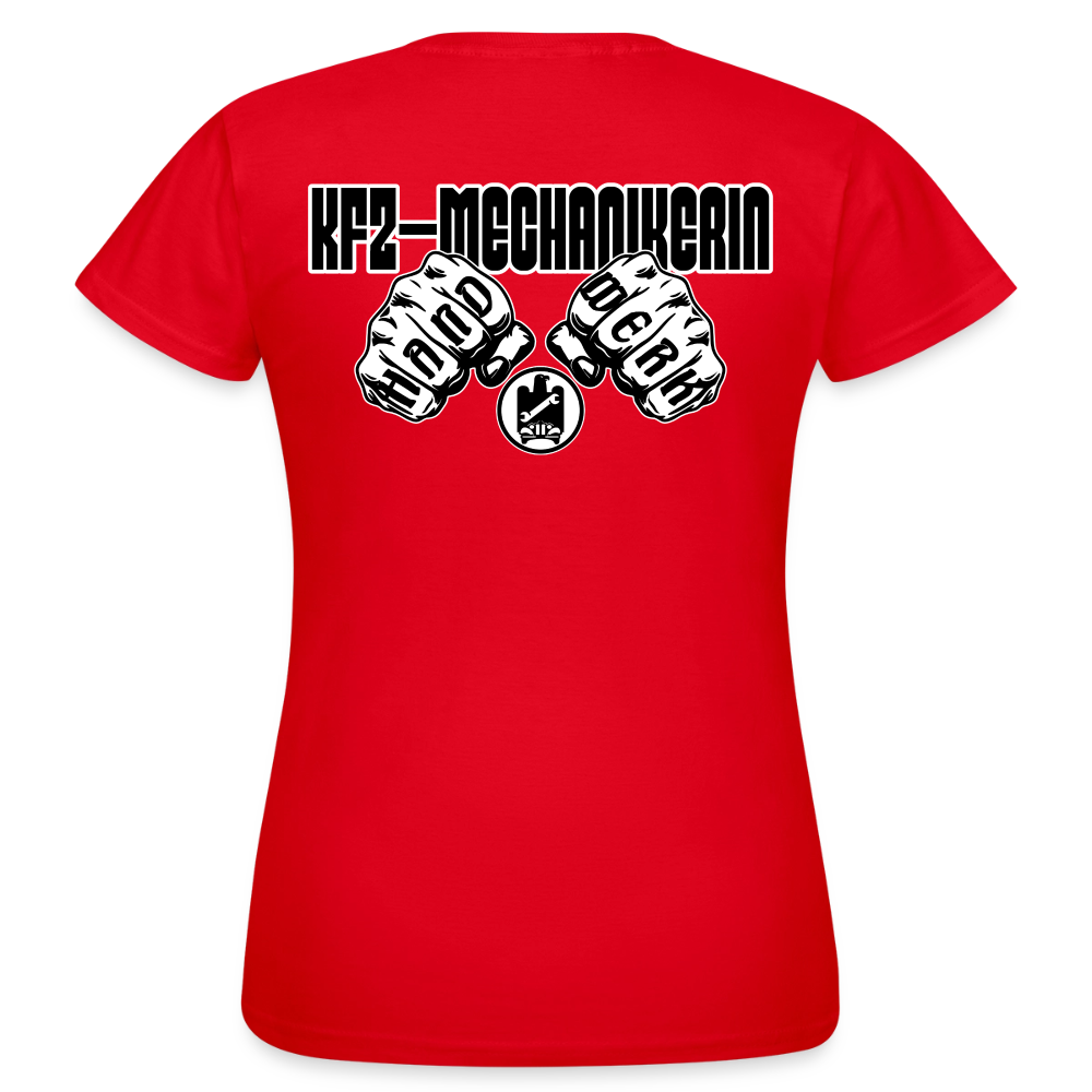 Frauen T-Shirt "KFZ-Mechanikerin" von Spreadconnect mit mechanischem Motif, bequemes Damen-Shirt aus weichem Stoff.