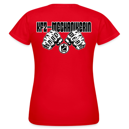 Frauen T-Shirt "KFZ-Mechanikerin" von Spreadconnect mit mechanischem Motif, bequemes Damen-Shirt aus weichem Stoff.