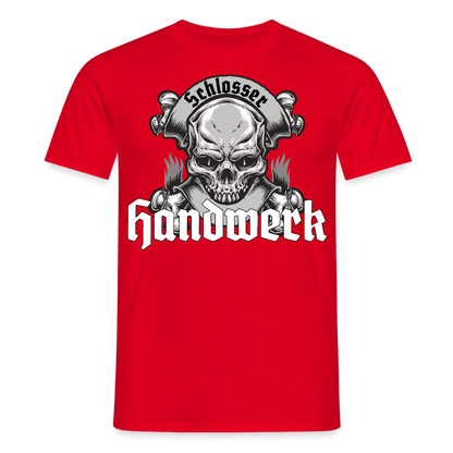 Unisex T-Shirt "Skull-Schlosser" Rot Männer T-Shirt