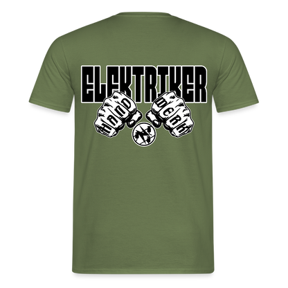 Unisex T-Shirt "Elektriker" Militärgrün Männer T-Shirt