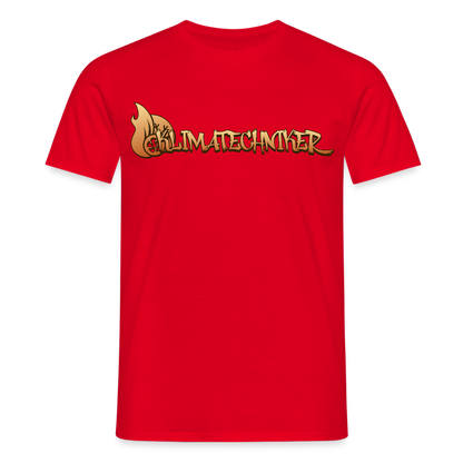 Unisex T-Shirt "Klimatechniker" Rot Männer T-Shirt