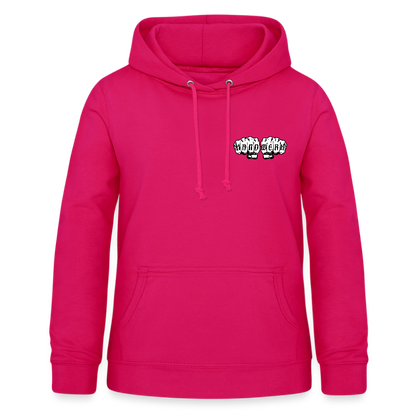 Frauen Hoodie "Bodenlegerin" (beidseitig beruckt) - dunkles Pink