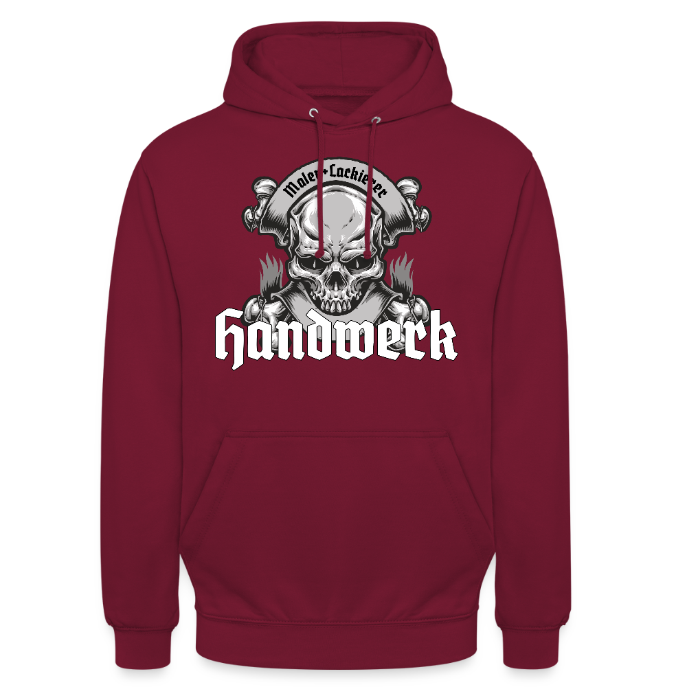 Unisex Hoodie "Skull-Maler/Lackierer" Bordeaux Unisex Hoodie