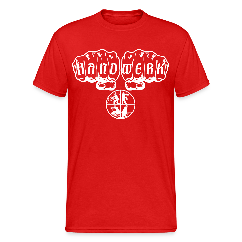 Unisex T-Shirt "Feuerwehr 3" Rot Männer Gildan Heavy T-Shirt