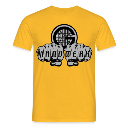 Unisex T-Shirt "Gerüstbauer" Gelb Männer T-Shirt