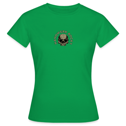 Frauen T-Shirt "Handwerk-Rockt" (beidseitig bedruckt) - Kelly Green