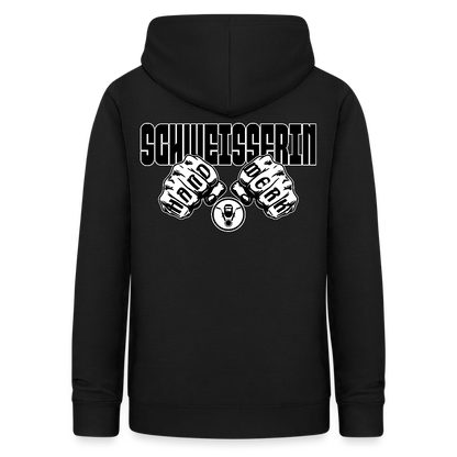 Frauen Hoodie "Schweisserin" (beidseitig beruckt) Schwarz Frauen Hoodie