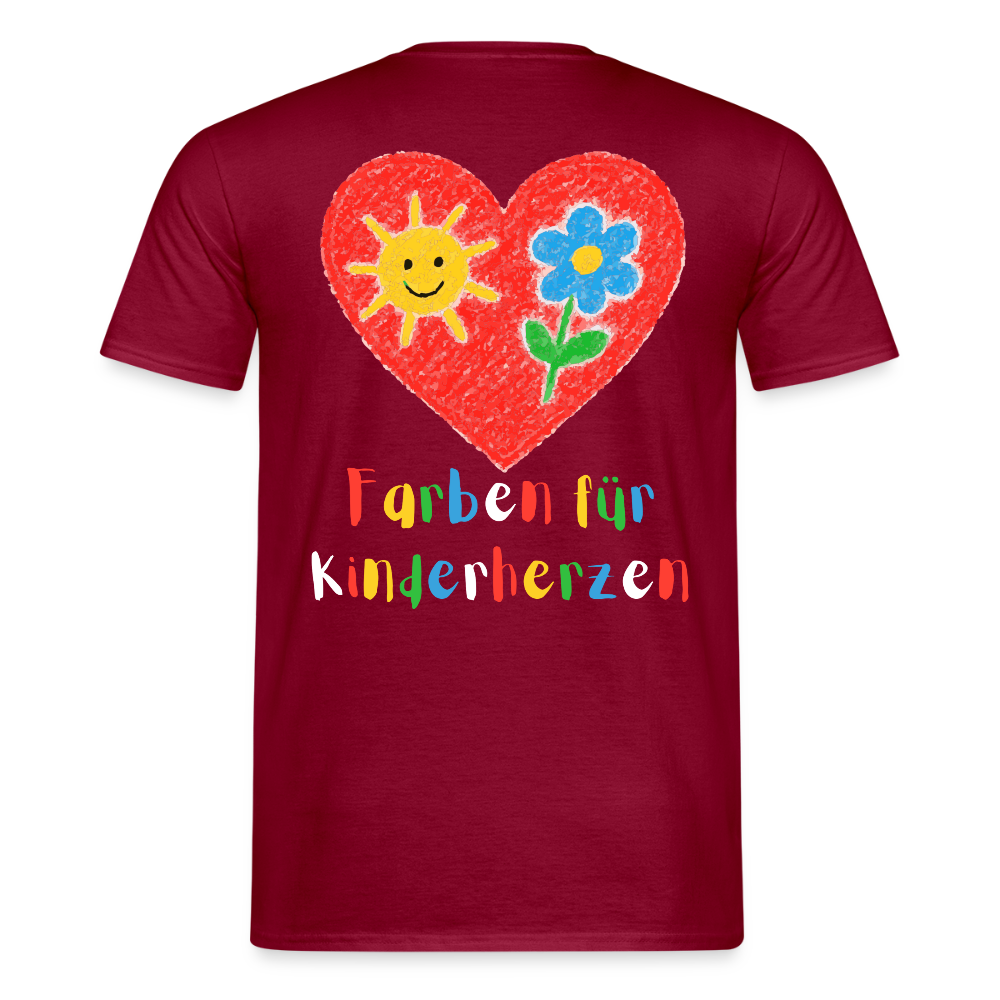 Unisex T-Shirt "Farben für Kinderherzen" (beidseitig bedruckt) Männer T-Shirt