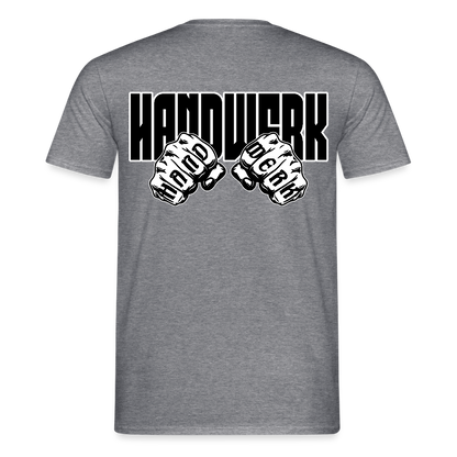 Unisex T-Shirt "Handwerk" (beidseitig bedruckt) Graphit meliert Männer T-Shirt
