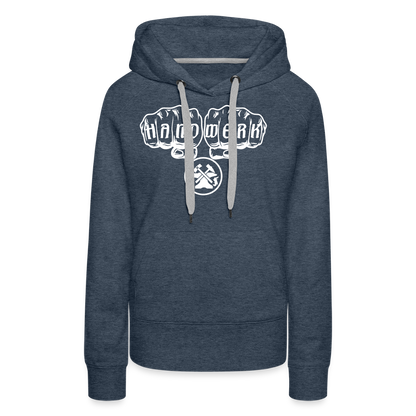 Frauen Premium Hoodie "Metallbauer" Jeansblau Frauen Premium Hoodie