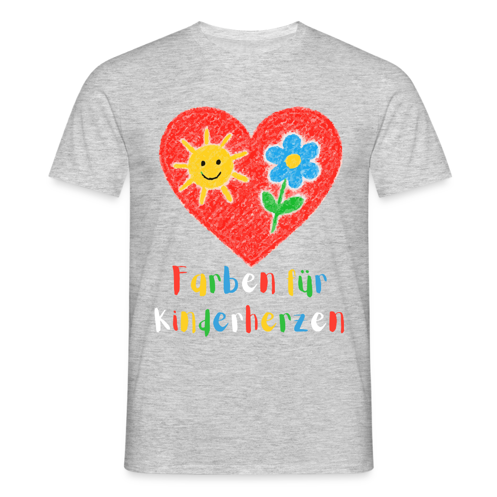 Unisex T-Shirt "Farben für Kinderherzen" Grau meliert Männer T-Shirt