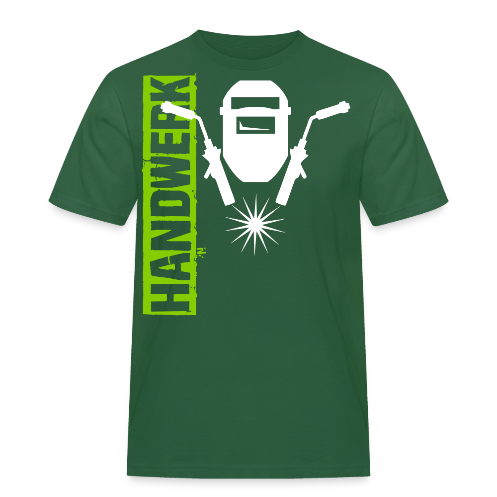 Unisex Workwear T-Shirt "Schweisser" Flaschengrün Männer Workwear T-Shirt