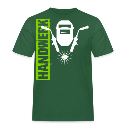 Unisex Workwear T-Shirt "Schweisser" Flaschengrün Männer Workwear T-Shirt
