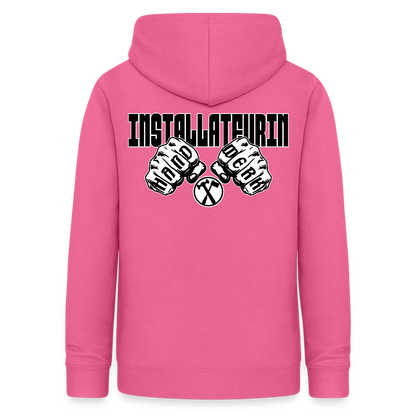 Frauen Hoodie "Installateurin" (beidseitig beruckt) Pink Frauen Hoodie