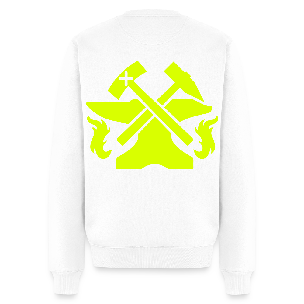 Unisex Premium Pullover "Metallbauer" neongelb Weiß Männer Premium Pullover