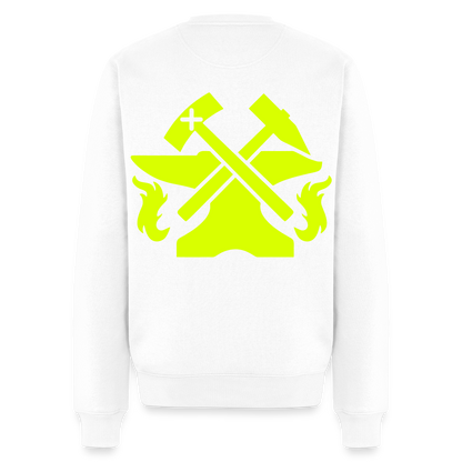 Unisex Premium Pullover "Metallbauer" neongelb Weiß Männer Premium Pullover