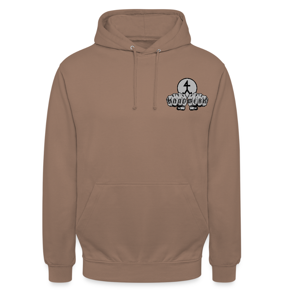 Unisex Hoodie "Steinmetz" beidseitig bedruckt Mokka Unisex Hoodie