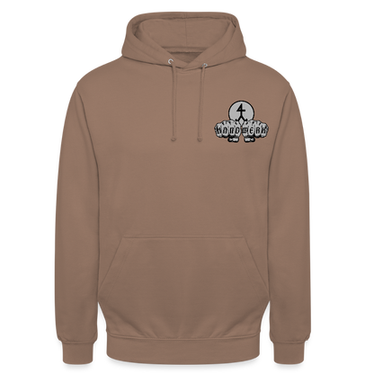 Unisex Hoodie "Steinmetz" beidseitig bedruckt Mokka Unisex Hoodie