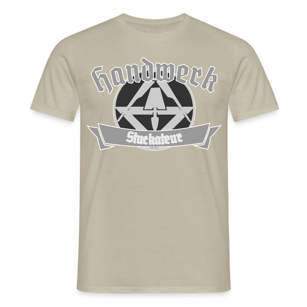 Unisex T-Shirt "Stuckateur" Sandbeige Männer T-Shirt