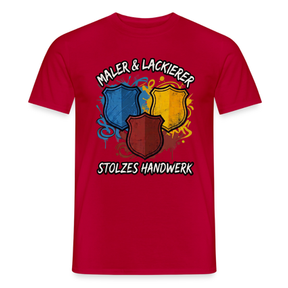 Unisex Männer T-Shirt „Maler & Lackierer – Stolzes Handwerk“ von Spreadconnect in Schwarz