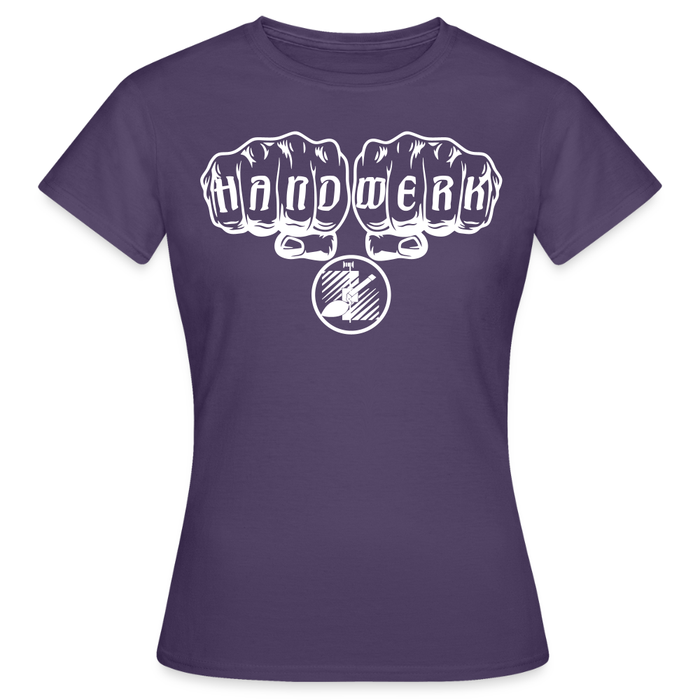 Frauen T-Shirt "Fliesenleger" Dunkellila Frauen T-Shirt