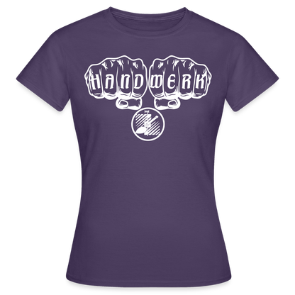 Frauen T-Shirt "Fliesenleger" Dunkellila Frauen T-Shirt