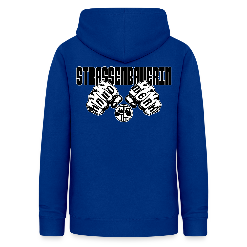 Frauen Hoodie "Strassenbauerin" (beidseitig beruckt) Royalblau Frauen Hoodie