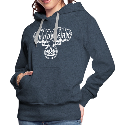 Frauen Premium Hoodie "Zimmermann" - Jeansblau