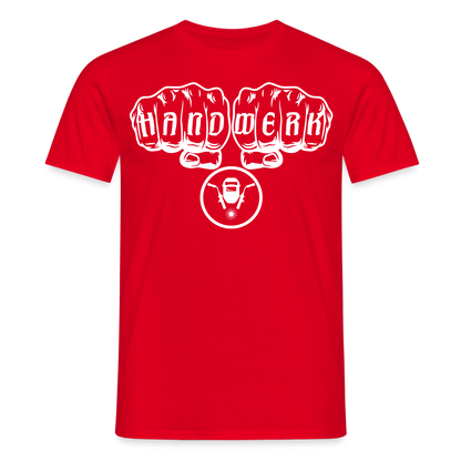 Unisex T-Shirt "Schweisser" Rot Männer T-Shirt