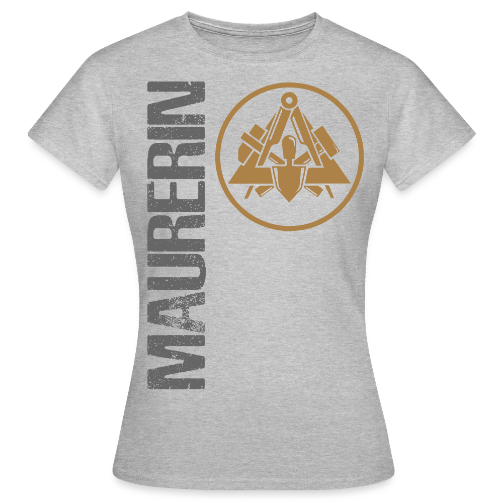 Frauen T-Shirt "Maurerin" Grau meliert Frauen T-Shirt