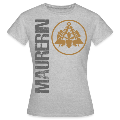Frauen T-Shirt "Maurerin" Grau meliert Frauen T-Shirt