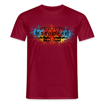 Unisex T-Shirt "Splash-Color" Ziegelrot Männer T-Shirt