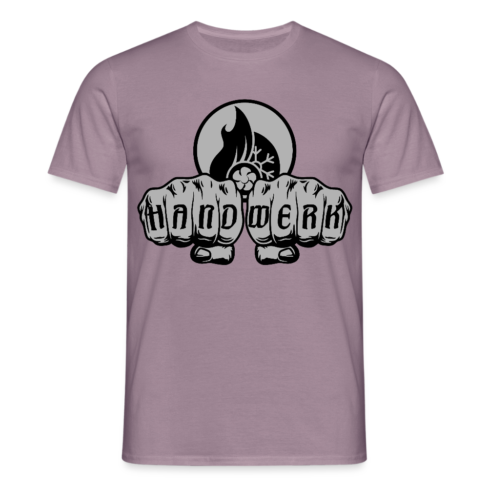 Unisex T-Shirt "Klimatechniker" Lilagrau Männer T-Shirt