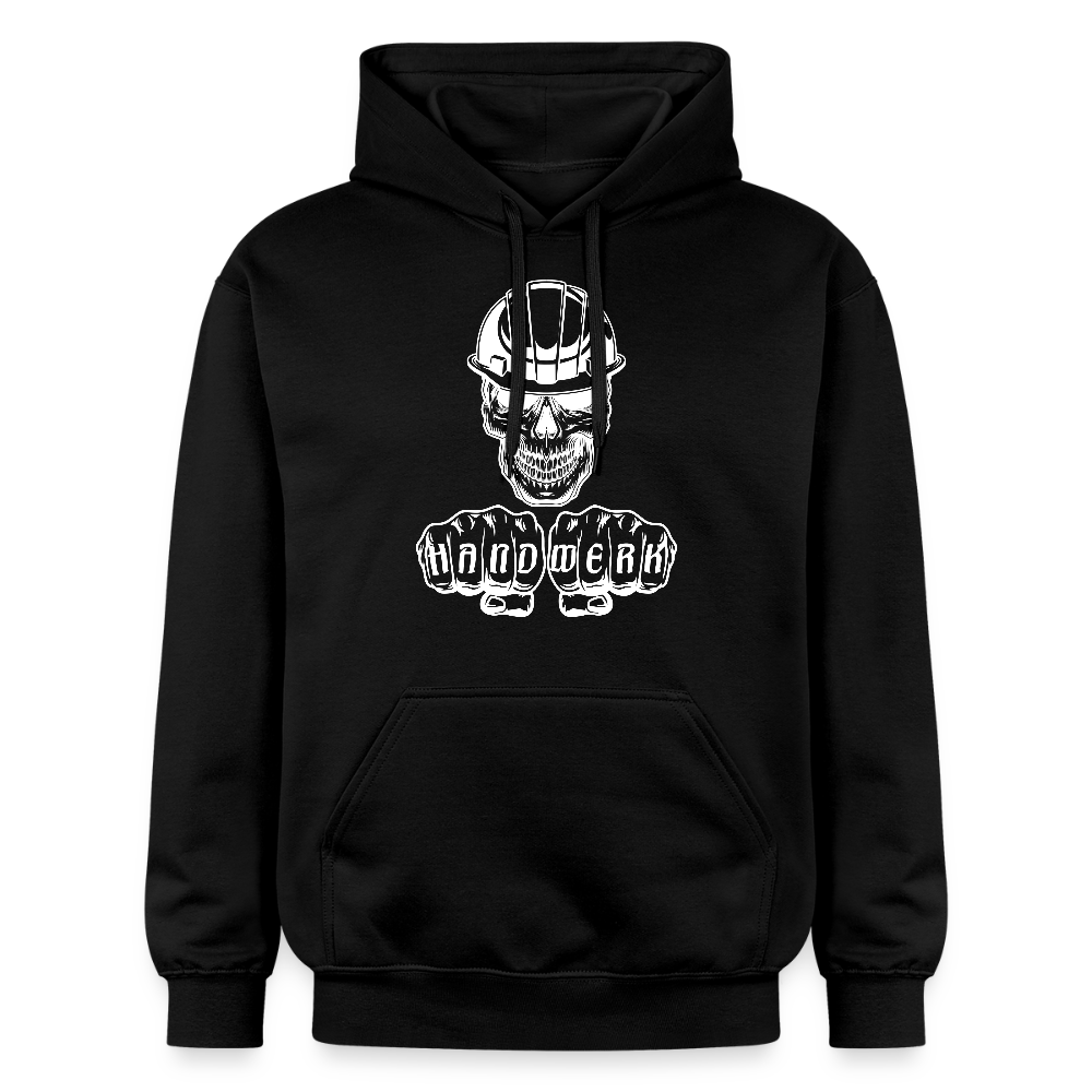Gildan Unisex Softstyle® "Skull-Helm-Handwerk" Schwarz Gildan Unisex Softstyle® Midweight Hoodie