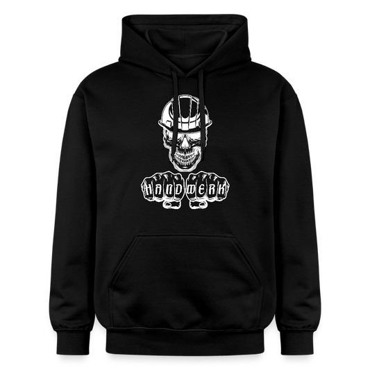 Gildan Unisex Softstyle® "Skull-Helm-Handwerk" Schwarz Gildan Unisex Softstyle® Midweight Hoodie