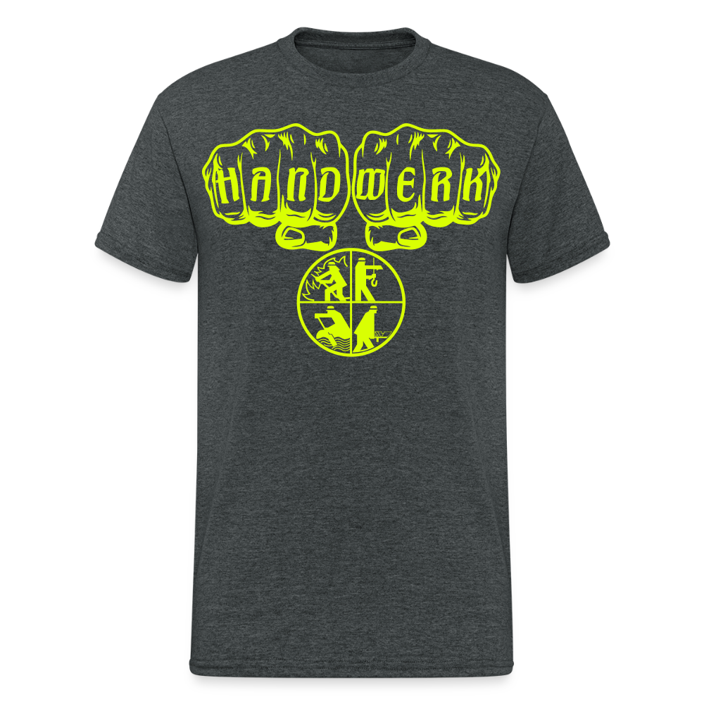 Unisex T-Shirt "Feuerwehr 7" - Dunkelgrau meliert