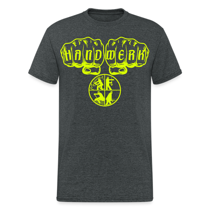 Unisex T-Shirt "Feuerwehr 7" - Dunkelgrau meliert