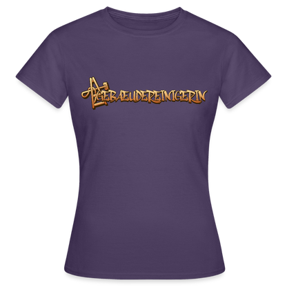 Frauen T-Shirt "Gebäudereinigerin" Dunkellila Frauen T-Shirt