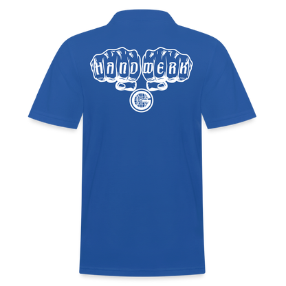 Männer Poloshirt "Gerüstbauer" (hinten bedruckt) - Royalblau