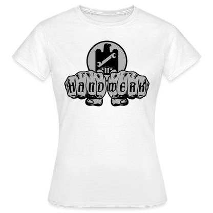 Frauen T-Shirt "KFZ-Mechaniker" Weiß Frauen T-Shirt