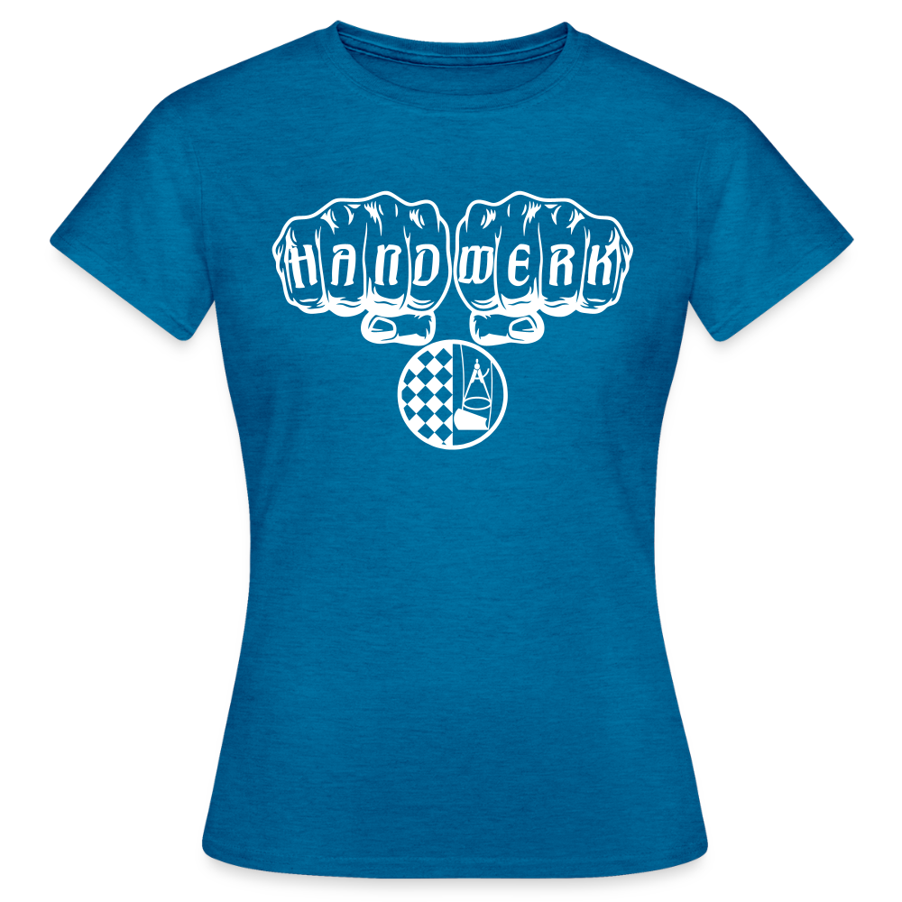 Frauen T-Shirt "Bodenleger" Antikblaues Saphir meliert Frauen T-Shirt